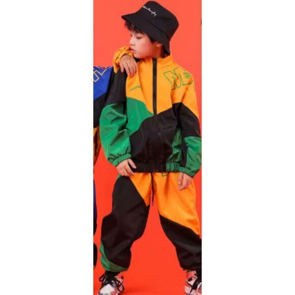 NEW! LOLANTA Kids Color Block Track Suit Patchwork Unisex Streetwear Sz 130 NWT - Picture 1 of 8